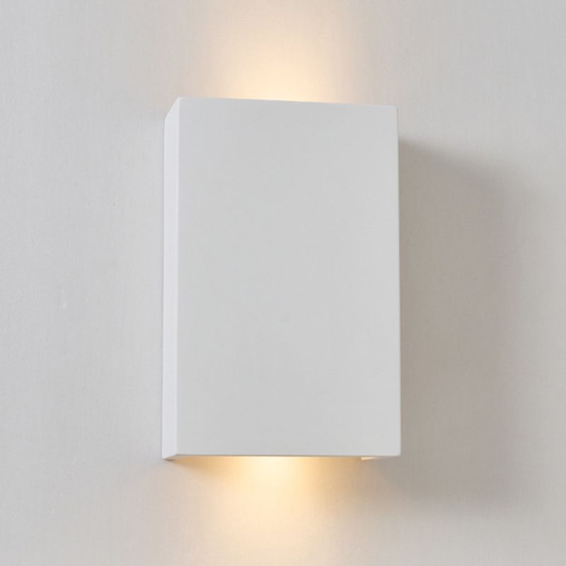 Stone Geometric Wall Mount Lamp Simple 1 Light Wall Mounted Light Fixture in White