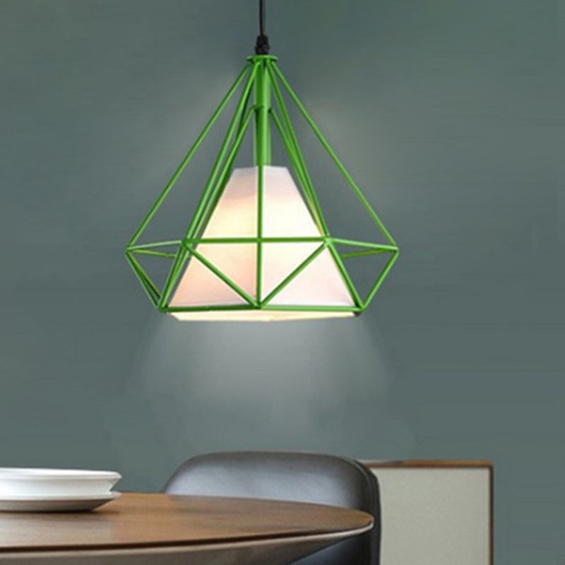 1 Cage de diamant léger Loulages de plafond de style industrie