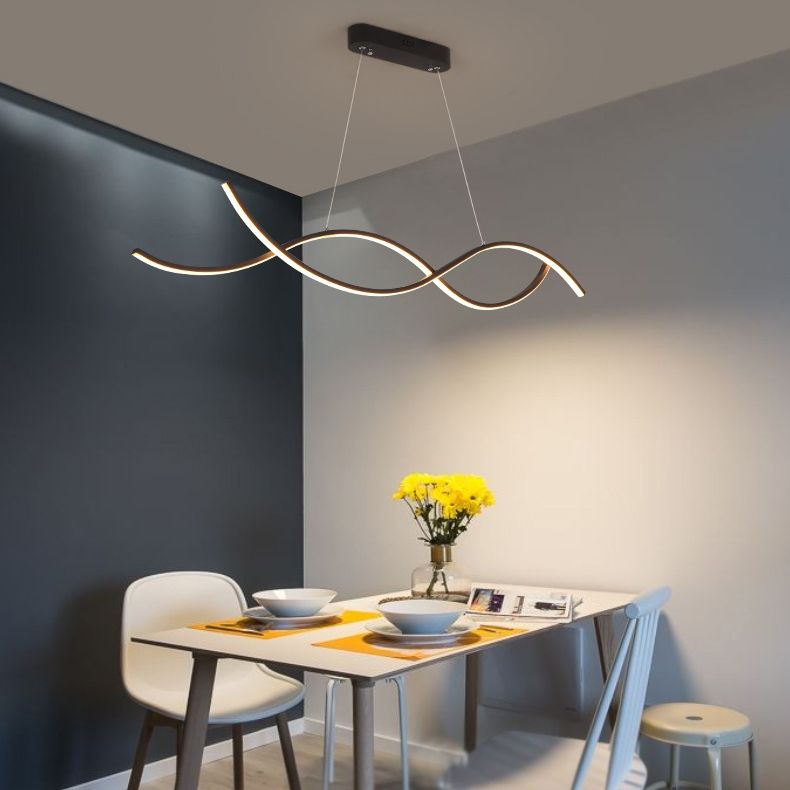 Luci a sospensione dell'isola dei viticci moderni fluidi di illuminazione il lampadario metallico per il ristorante