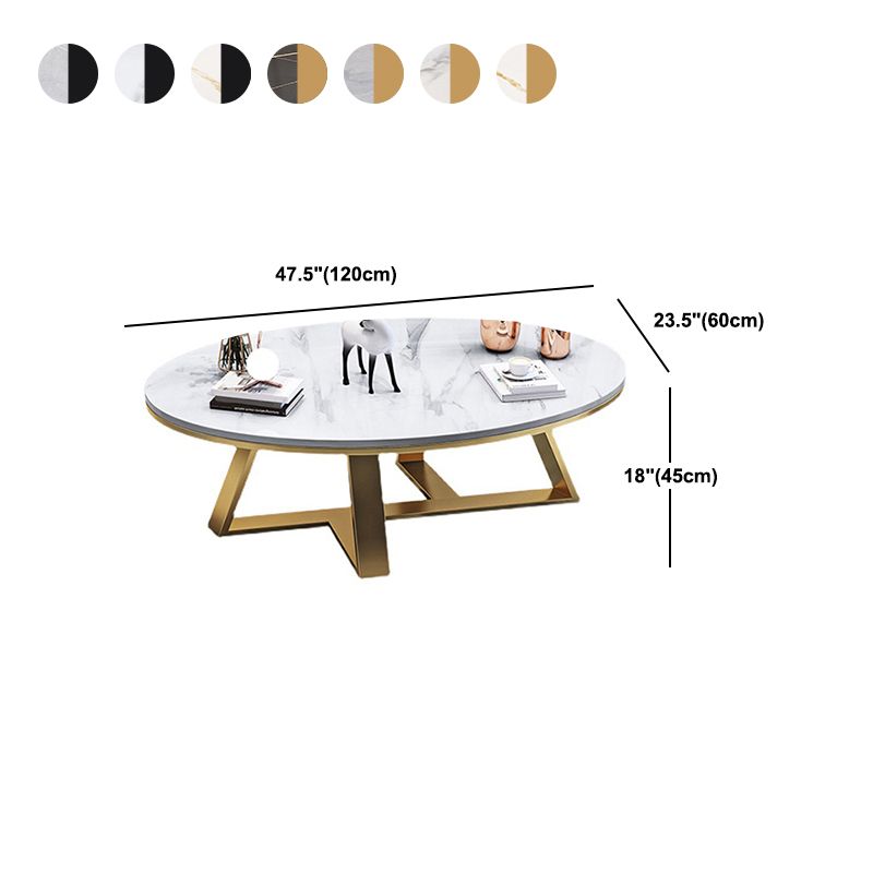 Slate Oval Coffee Table Minimalist Coffee Table for Living Room