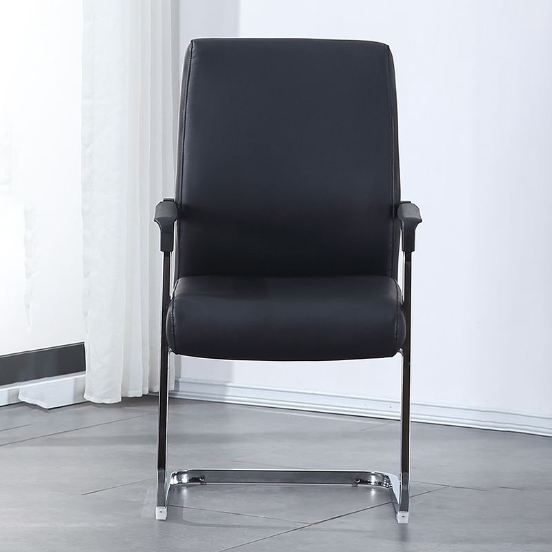 Contemporary Faux Leather Arm Chair Conference Mid-Back Office Chair