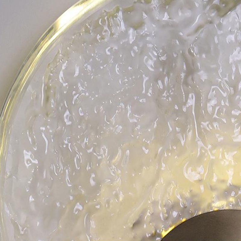 Round Shape Crystal Vanity Sconce Light Modern Style 1-Light Vanity Mirror Lights in Brass