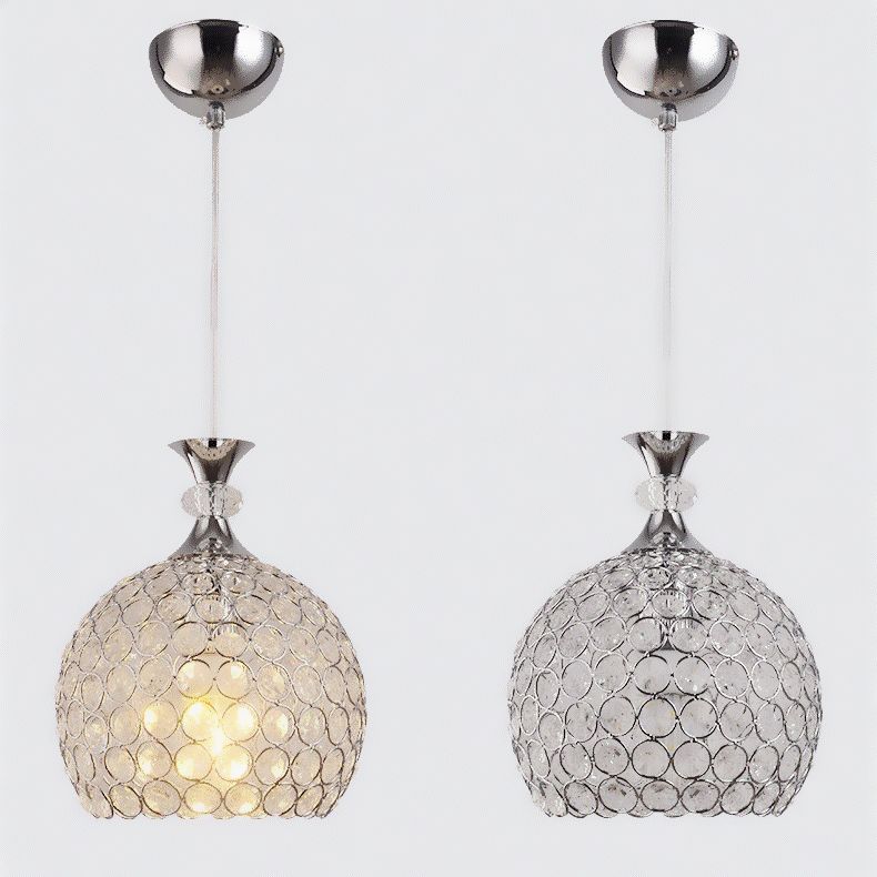 Luminaire suspendu moderniste à lampe en forme de dôme pour le couloir