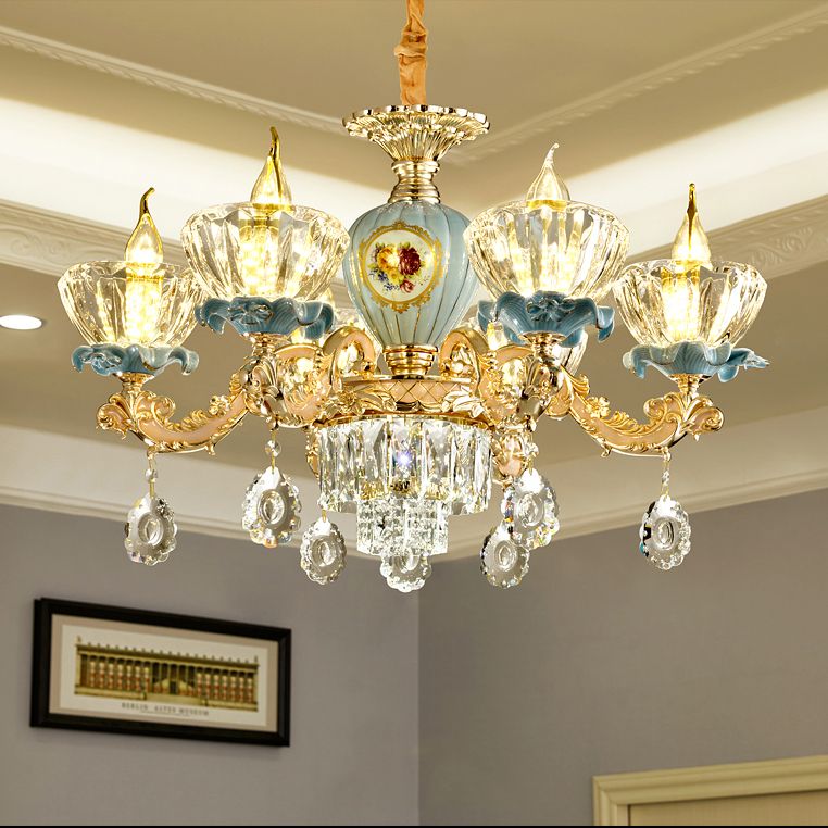 Nordic Style Chandelier Light Postmodern Style Crystal Pendant Light for Living Room