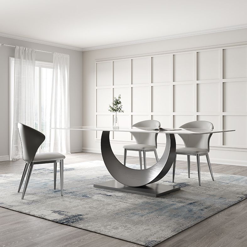 1/3/4/5/7/8 Pcs Sintered Stone Dining Table Set Pedestal Dining Table
