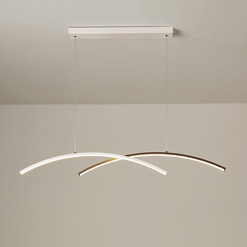 Black/White Kitchen Island Lighting Contemporary LED Ceiling Light for Home