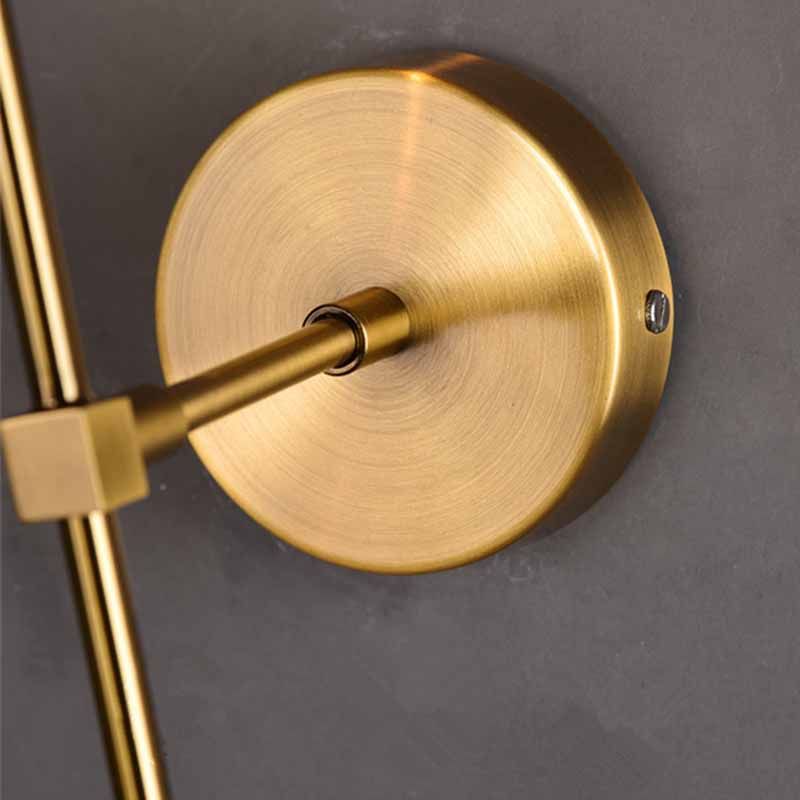 Single Golden Finish Modernism Glass Shade Unique Bathroom Vanity Light