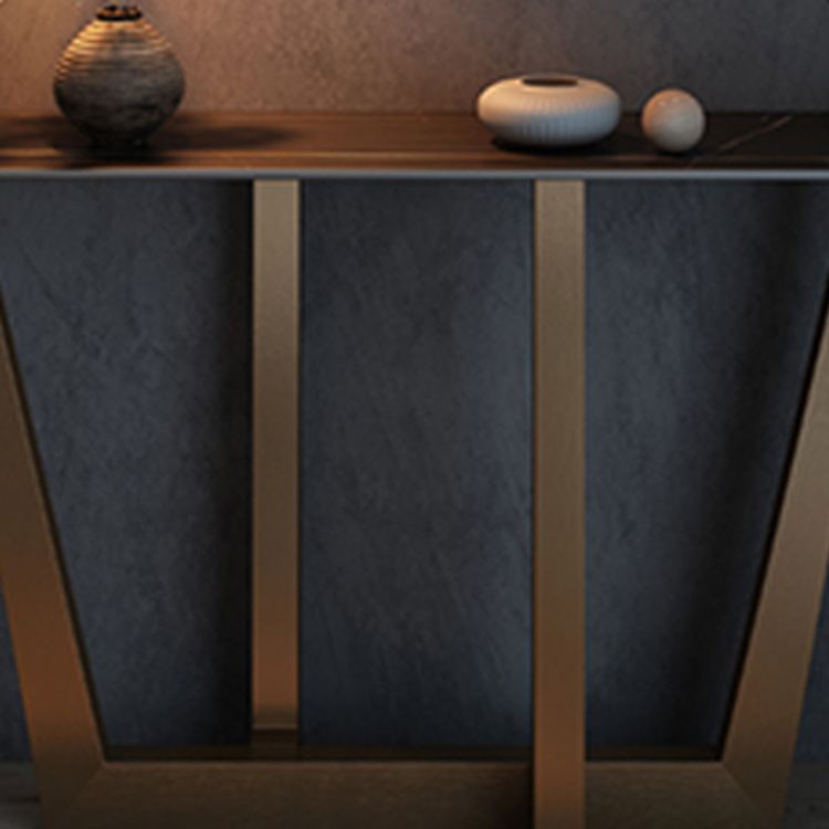 Glam Rectangle Console Accent Table Metal Console Sofa Table for Hall