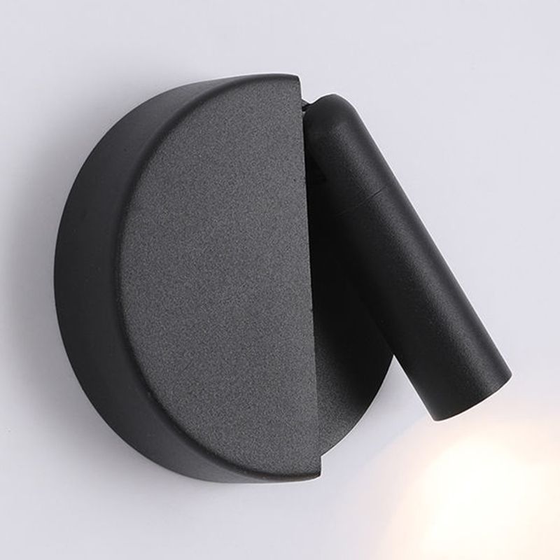 Modern Style Wall Lamp Metal 1 Light Sconces in Black for Bedroom
