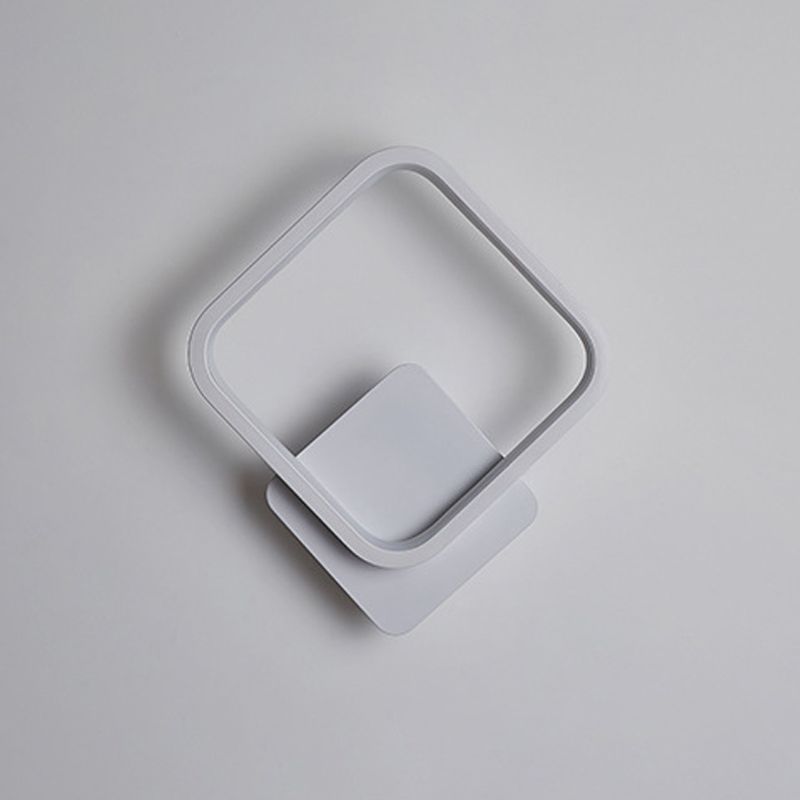 Single Modern White/Black Wall Mounted Sconce Unique Wall Light for Bedroom