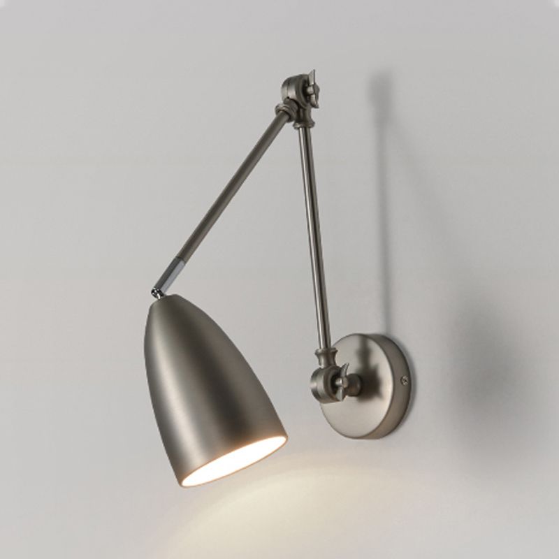 Contemporary Wall Light Metallic Wall Light Sconce with Adjustable Arm