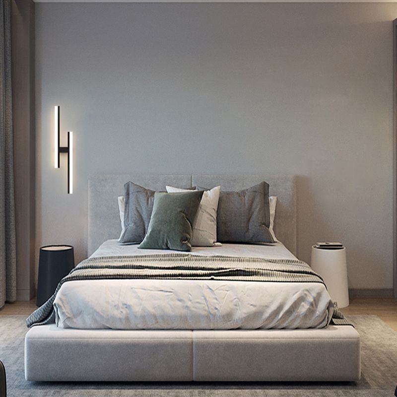 Lámpara de lámpara de montaje de pared lineal moderna lineal lámpara de pared de 1 luces para dormitorio