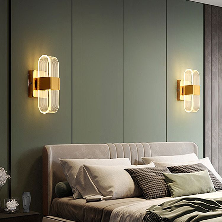 Ellipse Bedroom Wall Mount Light Fixture Metal LED Nordic Wall Mounted Light Fixture