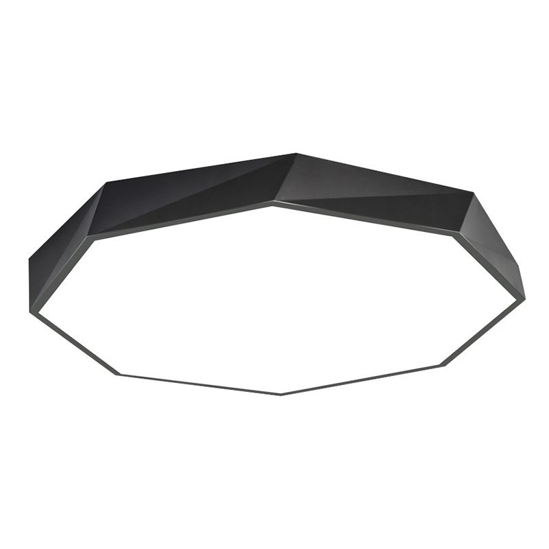 Lámpara de techo LED moderna y simple octogonal con marco metálico y lámpara de iluminación de dormitorio de oficina integrada