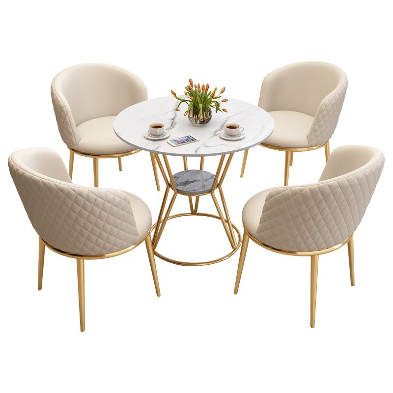 Modern Style Dining Set with Padded Chairs 1/2/5 Pieces Dinette Set for Home