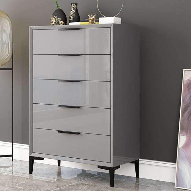 Contemporary Vertical Chest Wood Chest with Drawers for Bedroom