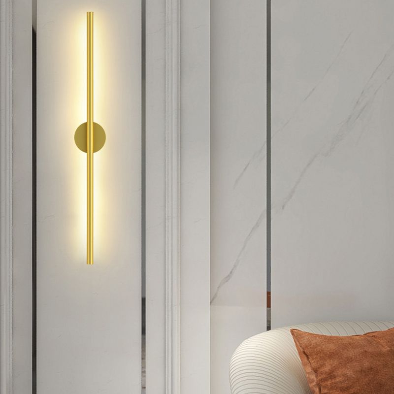 Metal Linear Shape Wall Mount Lighting Modern Style 2-Lights Wall Mounted Light Fixture