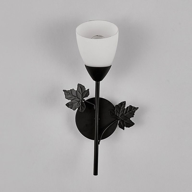 Contemporary Wall Sconce Flower Sconce Lighting with Glass for Bedroom