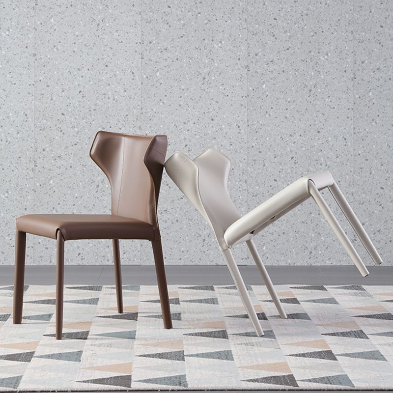 Upholstered Faux Leather Dining Chair Contemporary Dining Chair