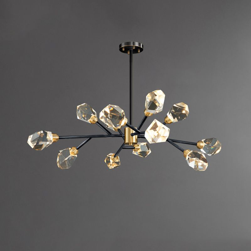 Contemporary Luxury Pendant Light Crystal Geometric Chandelier for Living Room