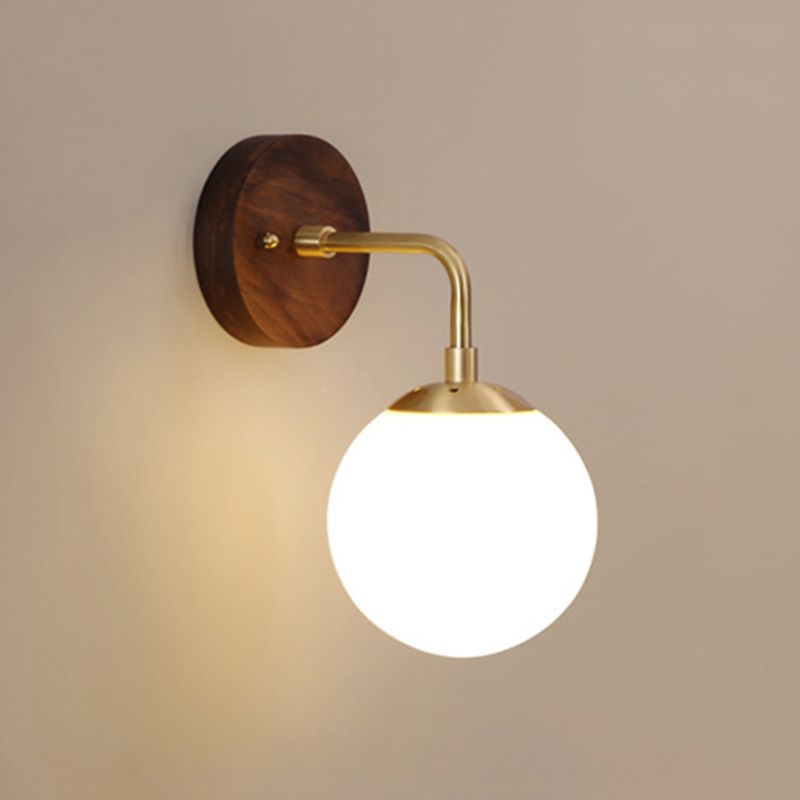 Modern Style Globe Wall Light Sconces Glass 1 Light Wall Lighting Ideas