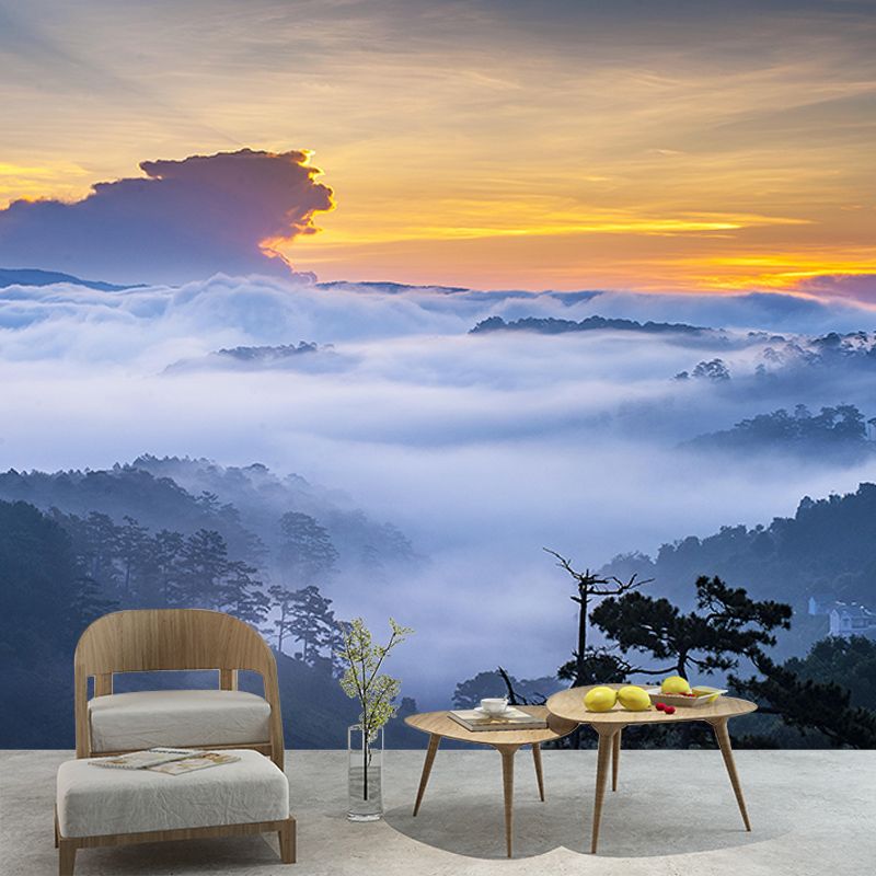 Customized Modern Sky Wall Mural Moisture Resistant Wall Covering for Sleeping Room