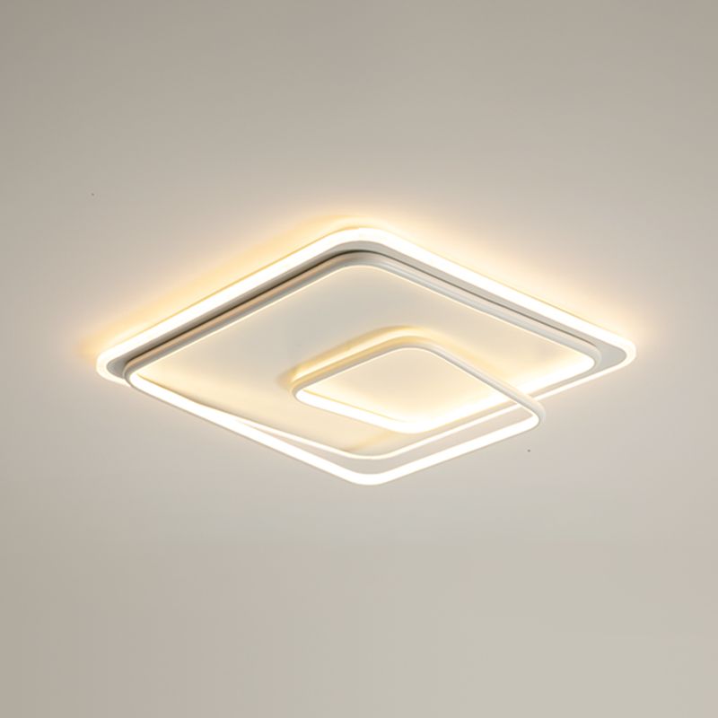 Techo De Forma Cuadrada Accesorios De Metal Estilo Moderno 2 Luces Montadas En El Techo