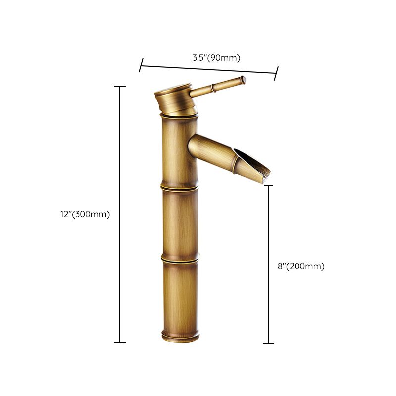 Country Style Faucet One Hole Vessel Sink Faucet with One Lever Handle