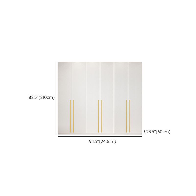 Modern Solid Color Kid's Wardrobe Wooden White Hanging Clothes Rack