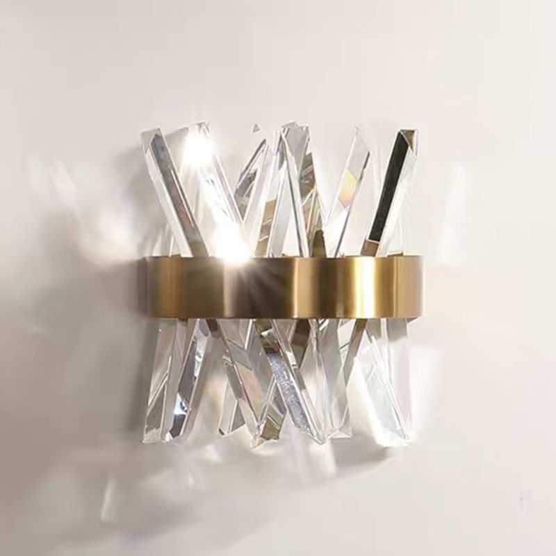 Unique Shape Wall Light Sconces Crystal 1 Light Wall Lighting Fixtures for Dining Room