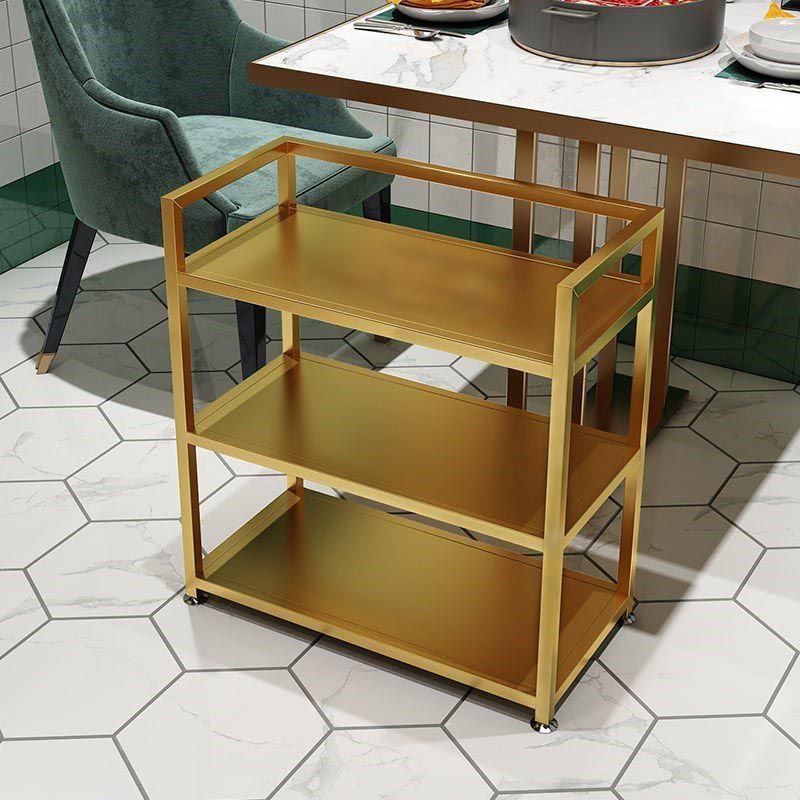 25.59"H Modern Stationary Prep Table Metal Prep Table for Home Use