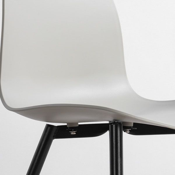 Sedia da casa per la casa contemporanea gambe in metallo sedia da pranzo in plastica (set di 4)