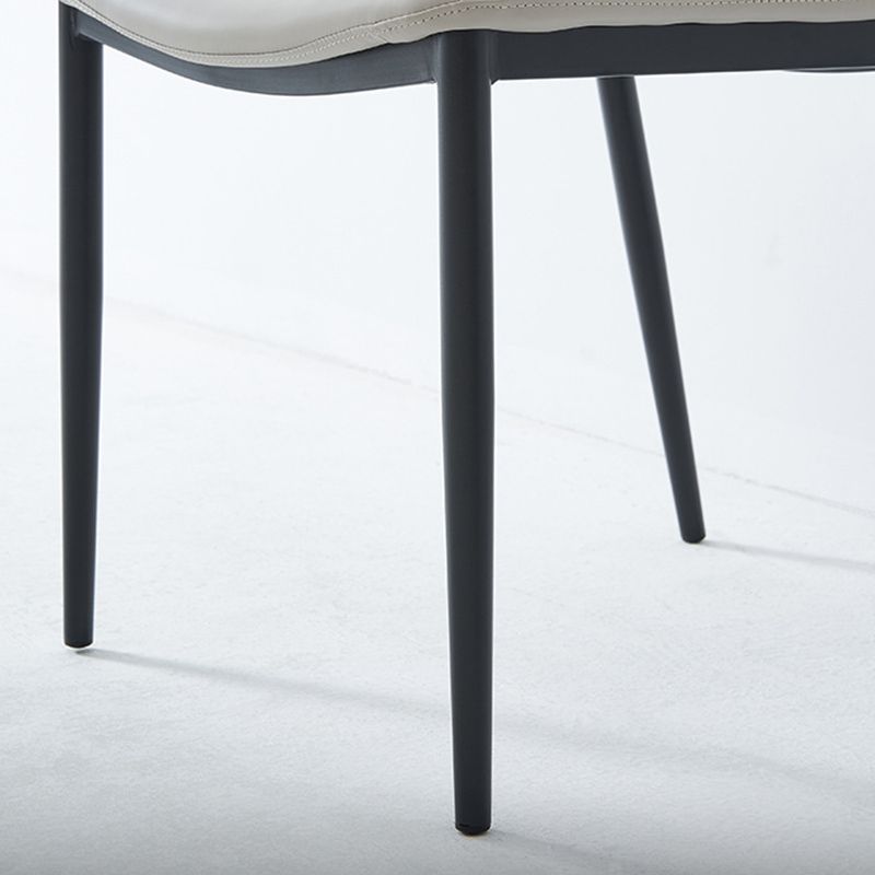 Dining Room Faux Leather Chair Industrial Home Parsons Dining Chair