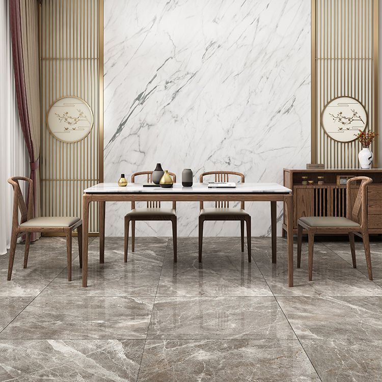 Traditional Kitchen Dining Room Set with Rectangle Top and Solid Wood Legs Dining Furniture