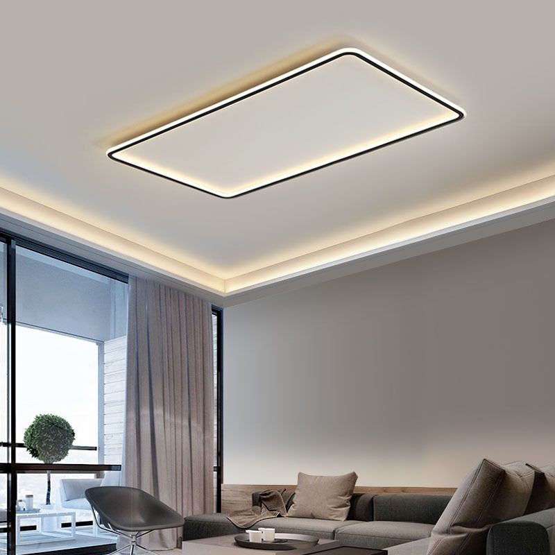 Plafonnier géométrique à LED de style simple, plafonnier en métal