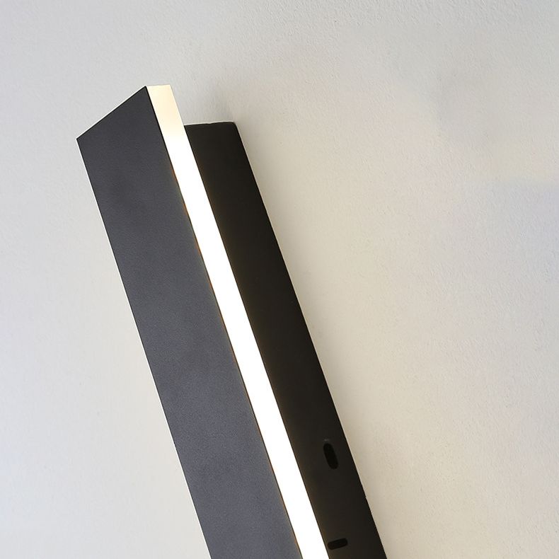 Black LED Vanity Lighting Modern Metal Wall Light Sconces for Bathroom