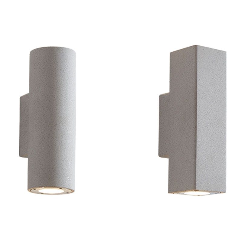 Lampada a parete Moderna lampada a parete grigia a 2 luci con tonalità di cemento