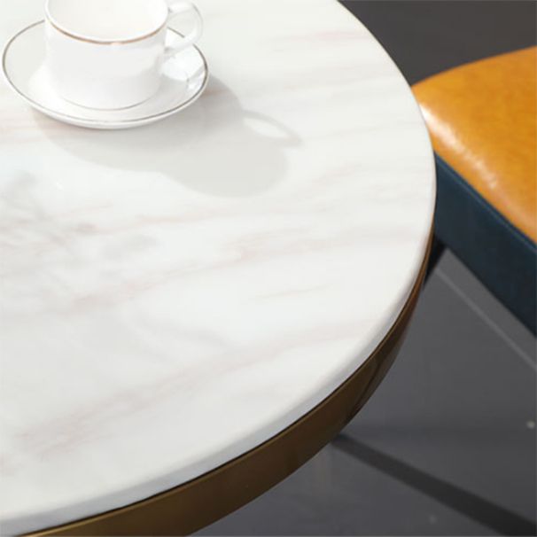 Round 1/3/4 Pieces Dining Set Glam Style Faux Marble Dining Set for Home Use