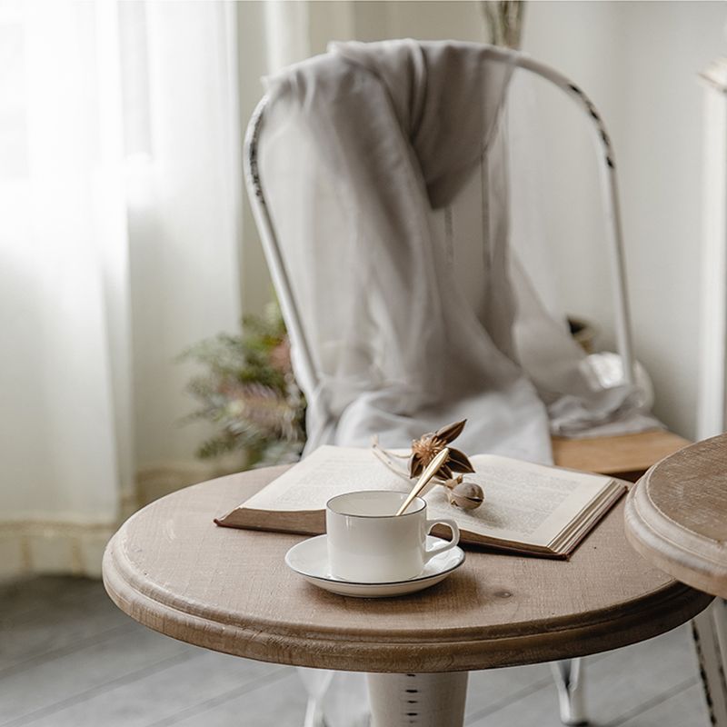 French Country Distressed Coffee Table Wooden Coffee Cocktail Table for Living Room