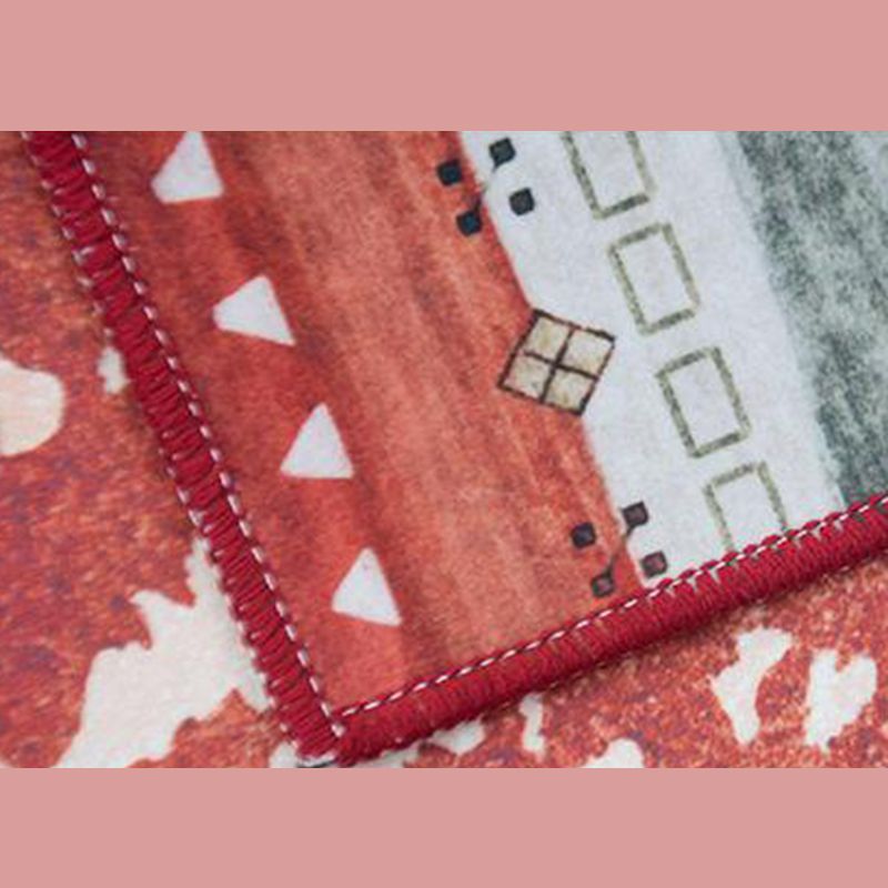 Elegante tappeto a base di tappeto etnico Elegante Multicolore Boho Polyester Etnic Resistente a tappeto per arredamento per la casa