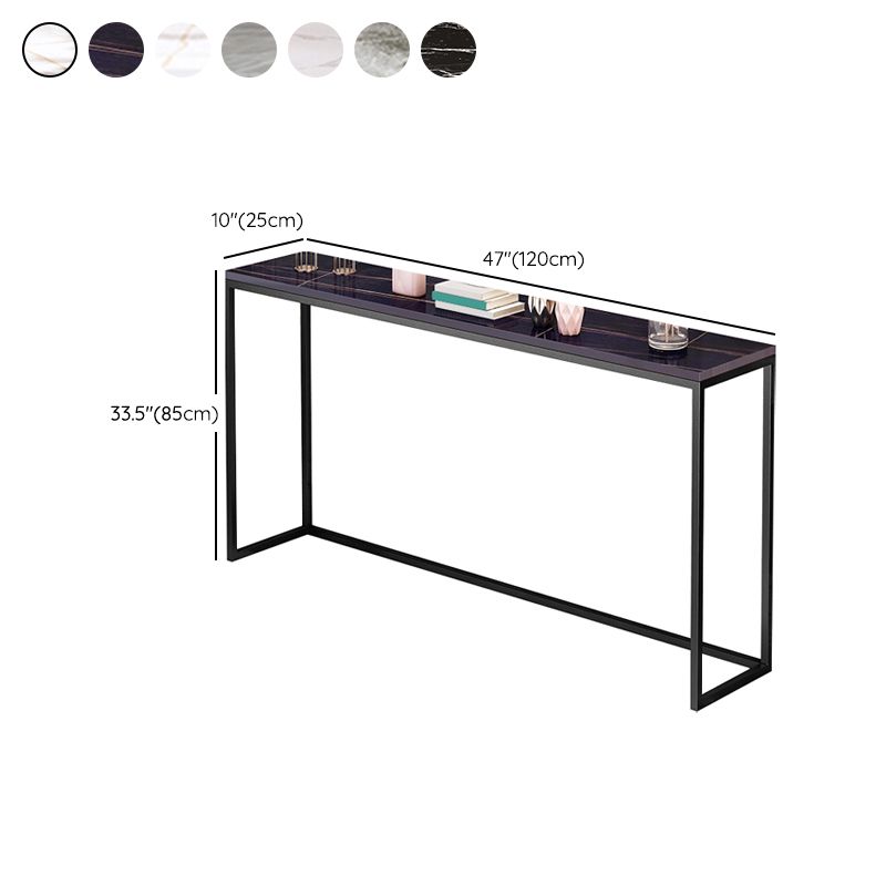 Modern Rectangle Console Sofa Table 33.46-inch Tall Accent Table with 1 Shelf