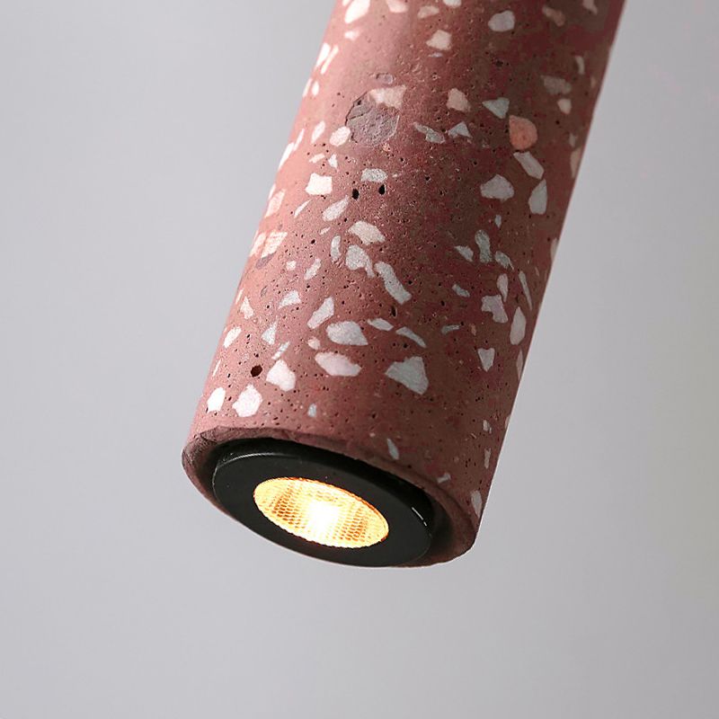 Zementzylinder -Suspension Licht moderner Stil 1 Licht hängende Leuchten