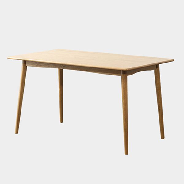Table à manger rectangle de style contemporain table en bois massif avec 4 pieds