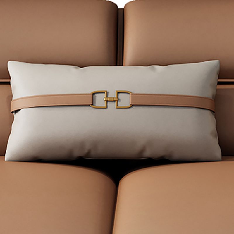 Contemporary Sewn Pillow Back Sofa 35.43"H Pillow Top Arm Sectional