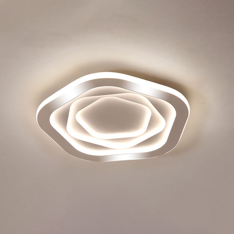 Nuevo soporte empotrado de acrílico moderno blanco de 1 luz LED para montaje en superficie, luces de techo para dormitorio