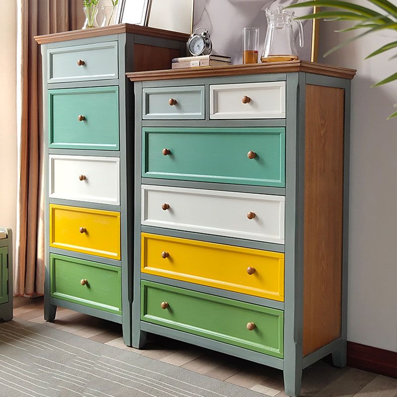 Bedroom Nautical Storage Chest 16" Wide Wooden Chest with Drawers