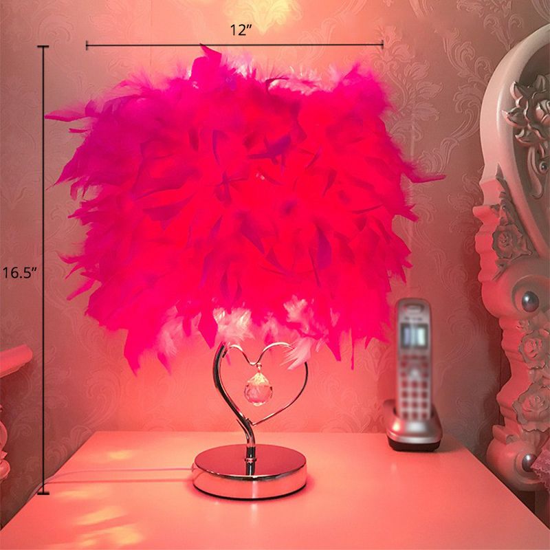 Éclairage de table de plumes en forme de cylindre LAMPE NORDIQUE SEUX-BULB