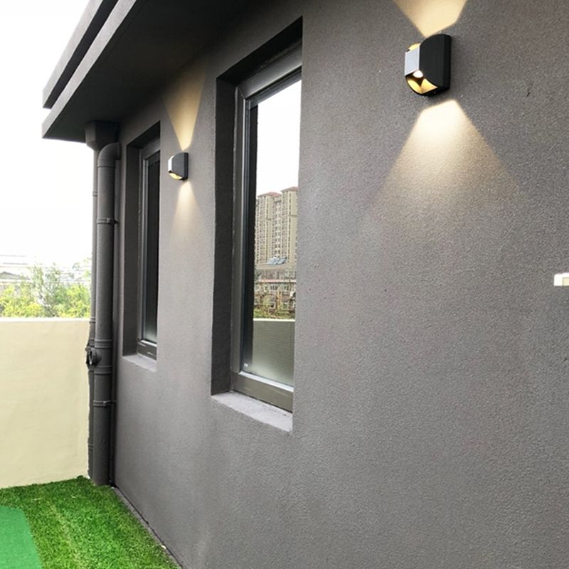 Geometric Shape Metal Wall Sconces Modern Multi-Lights Wall Mount Light Fixture in Black