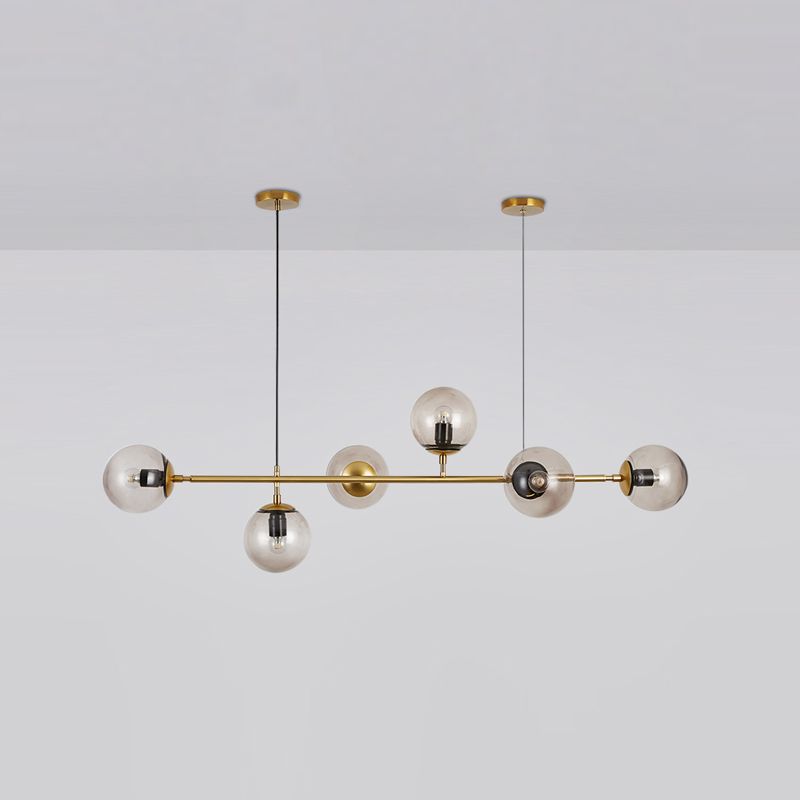 Nordic Dining Chandelier Lamp Dining Room Modern Glass Shade Ceiling Hanging Lamp Fixture