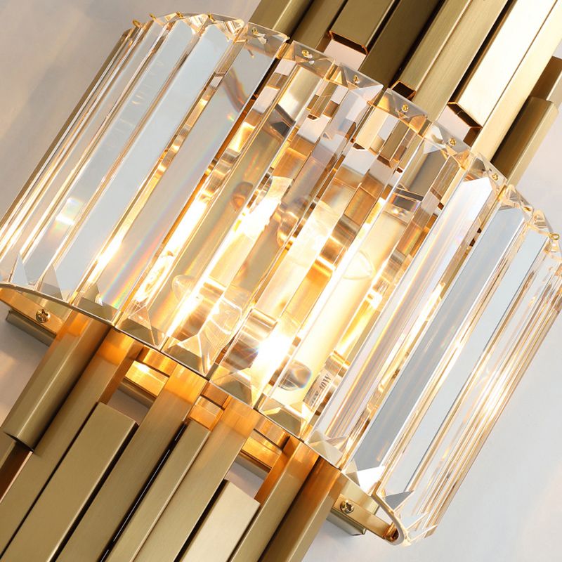 Brass Sticks Wand SCONCE LICHTING POSTMODERN 2-LICHT CRYSTAL WANDEL MOUT LICHTBRIJKING